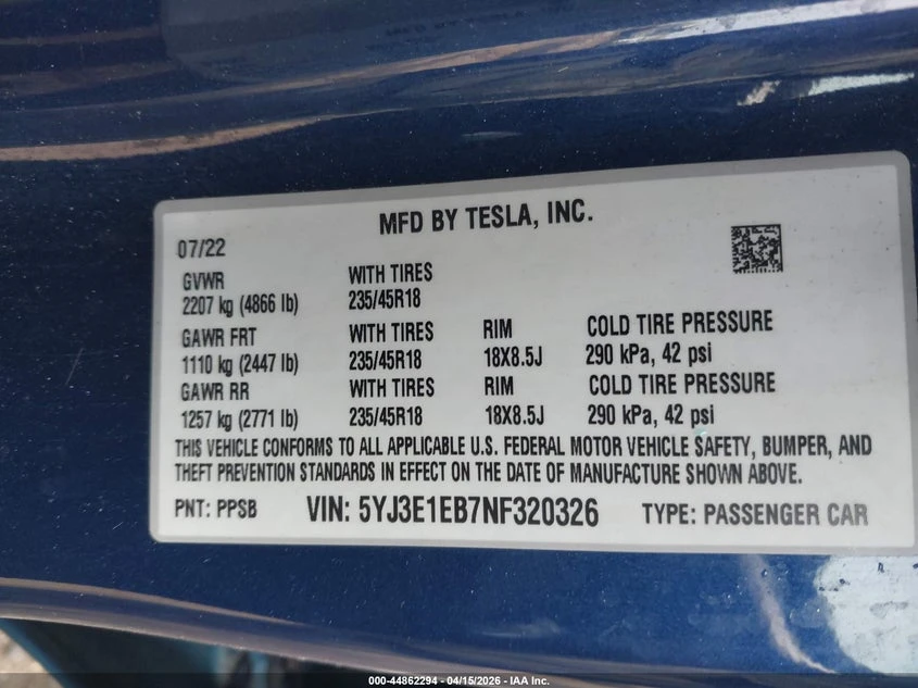 Tesla Model 3 Long Range Dual Motor All-Wheel Drive, снимка 9 - Автомобили и джипове - 55272145