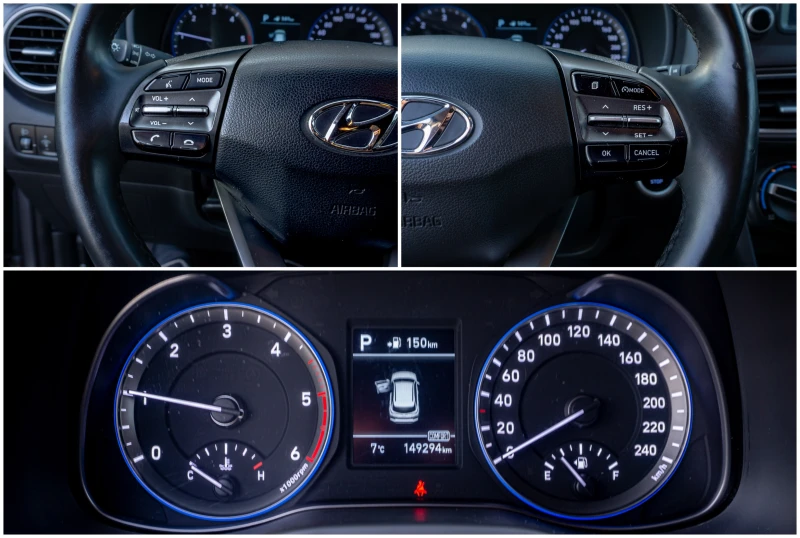 Hyundai Kona 1.6D-РЕГИСТРИРАНА-ОБСЛУЖЕНА-ТОП!, снимка 16 - Автомобили и джипове - 53154970