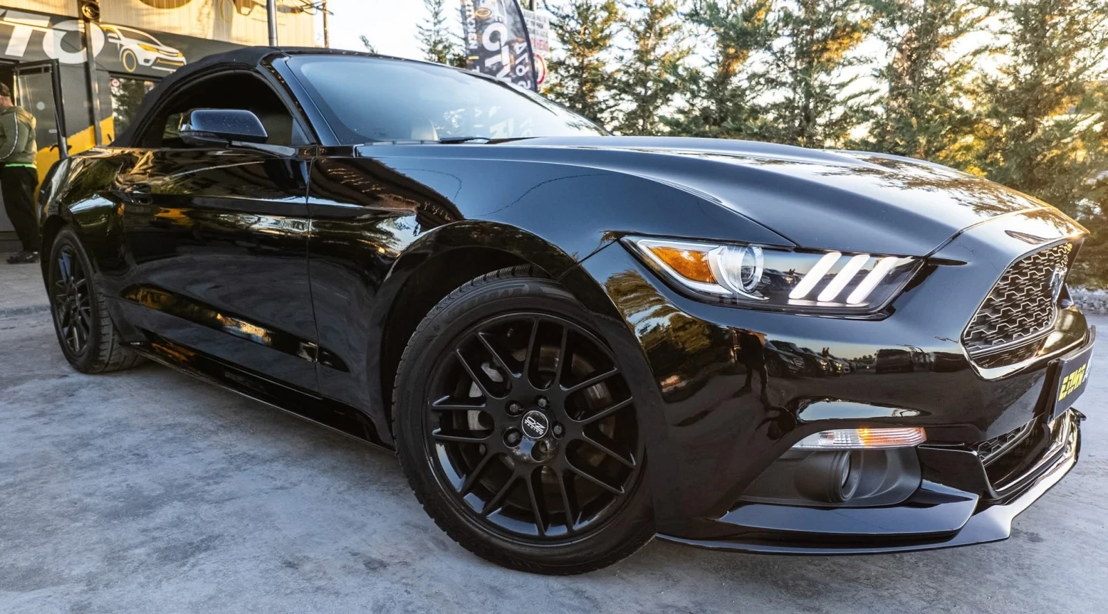 Ford Mustang 2.3 ECO BOOST CABRIO FULL BLACK LINE  100% | Mobile.bg   1
