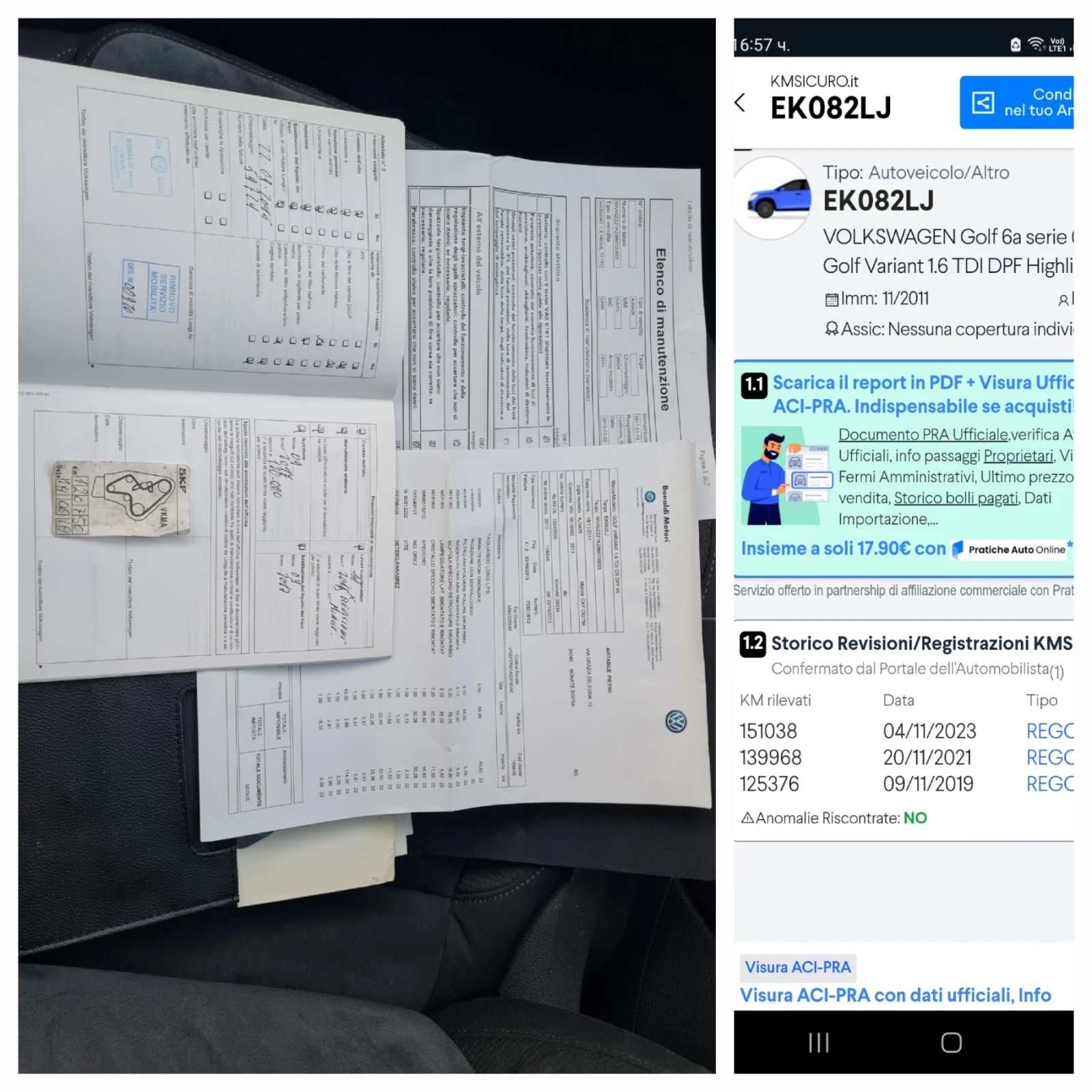 VW Golf Variant 1.6tdi 105h.p HIGHLINE 162000.TEMPOMAT PARKTRONI | Mobile.bg   11