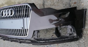 Предна броня за Audi A6. 2011-2014 с решетка и отвори за парктроник , снимка 2 - Части - 44782858