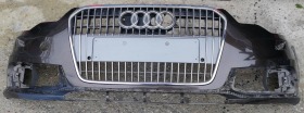 Предна броня за Audi A6. 2011-2014 с решетка и отвори за парктроник , снимка 1 - Части - 44782858