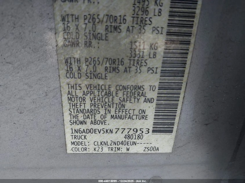 Nissan Frontier 4l Sv - изображение 9