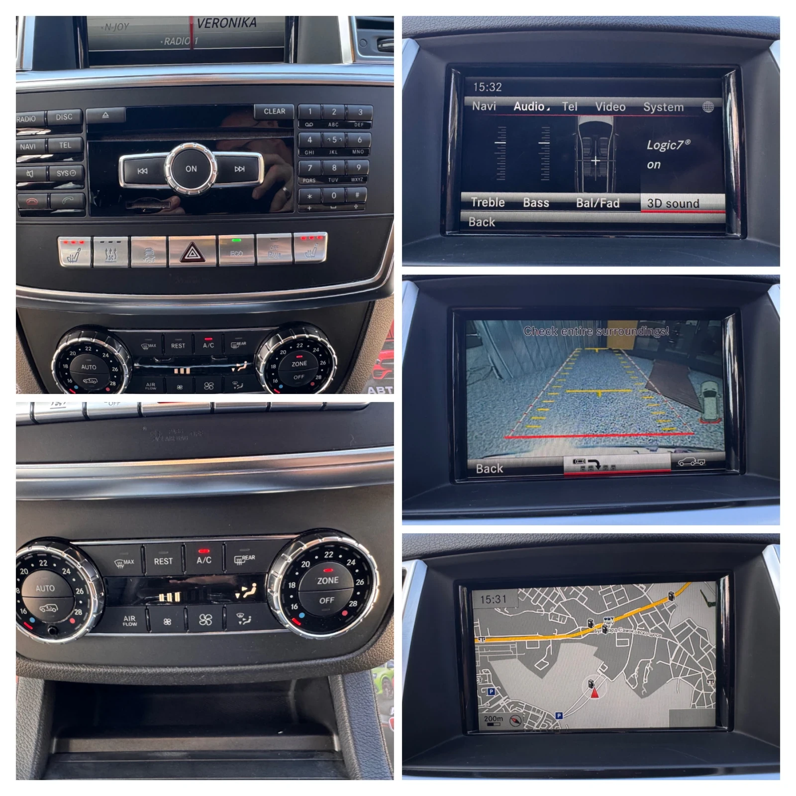 Mercedes-Benz ML 350 d/AMG/OFF ROAD/HARMАN/KARDON+ KAMERA+ DISTRONIC/ТО, снимка 15 - Автомобили и джипове - 54972045