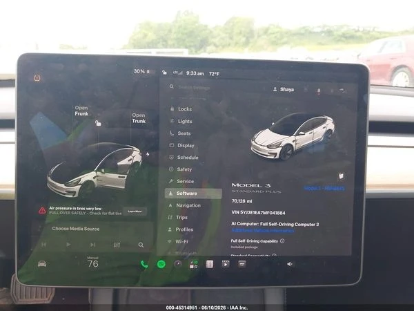Tesla Model 3 STANDARD RANGE PLUS REAR-WHEEL DRIVE, снимка 10 - Автомобили и джипове - 56199088