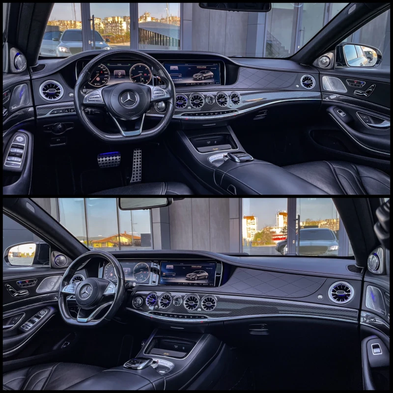 Mercedes-Benz S 350 d/9G/S63 AMG OPTIC/CARBON/3xTV/360/NIGHT/HUD/BURM., снимка 7 - Автомобили и джипове - 49967273