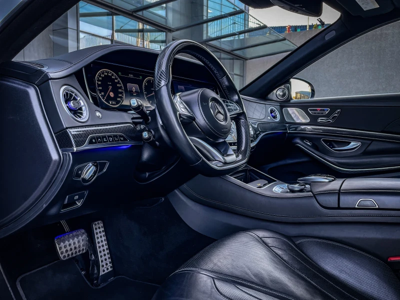 Mercedes-Benz S 350 d/9G/S63 AMG OPTIC/CARBON/3xTV/360/NIGHT/HUD/BURM., снимка 6 - Автомобили и джипове - 49967273