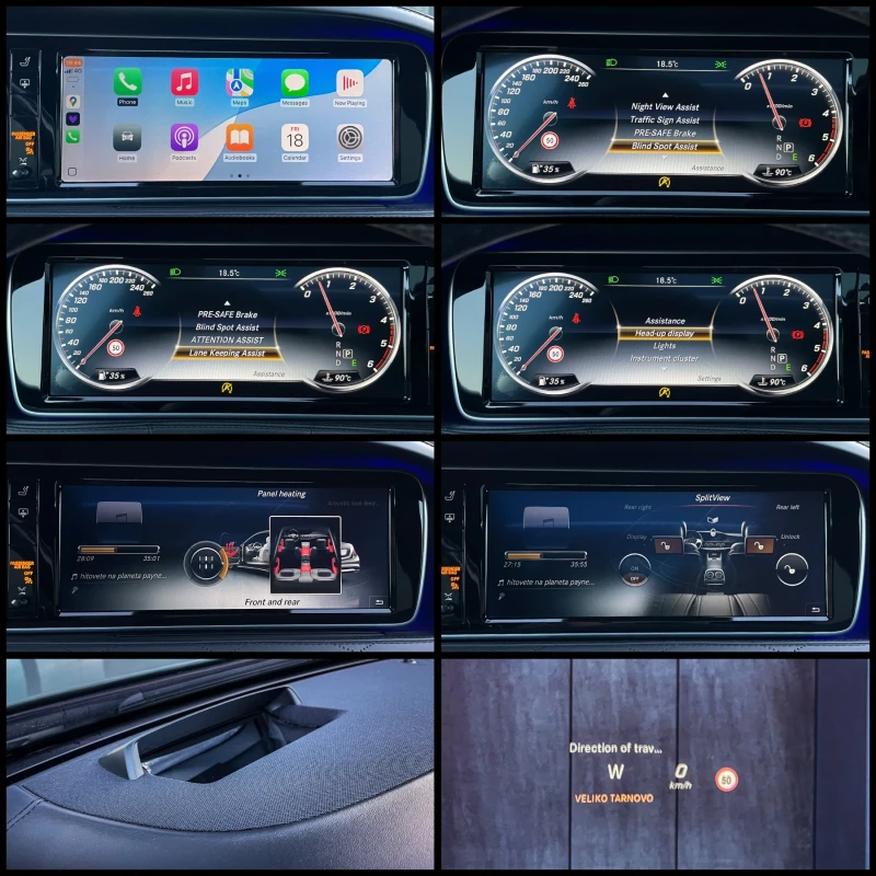 Mercedes-Benz S 350 d/9G/S63 AMG OPTIC/CARBON/3xTV/360/NIGHT/HUD/BURM., снимка 14 - Автомобили и джипове - 49967273