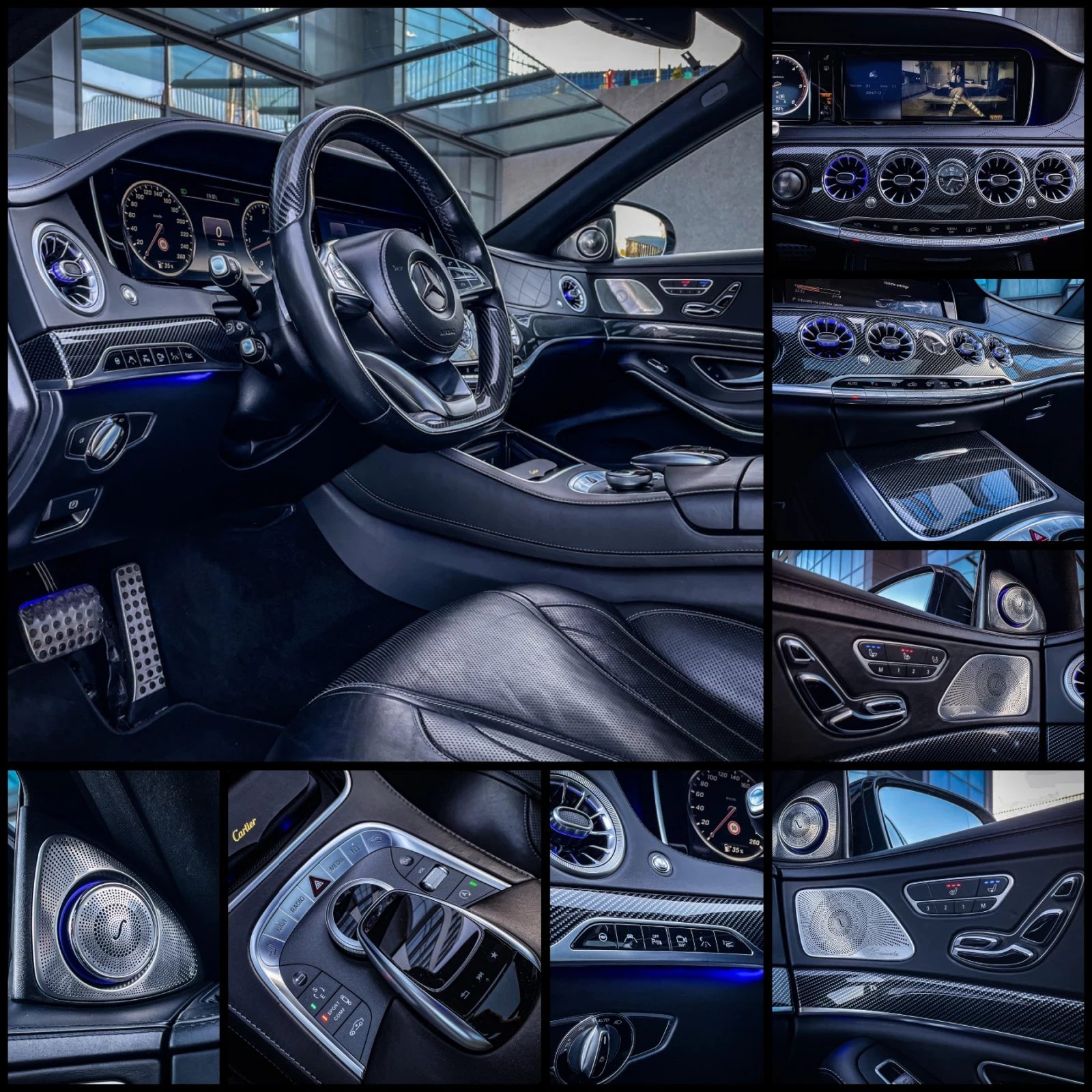 Mercedes-Benz S 350 d/9G/S63 AMG OPTIC/CARBON/3xTV/360/NIGHT/HUD/BURM. - изображение 9