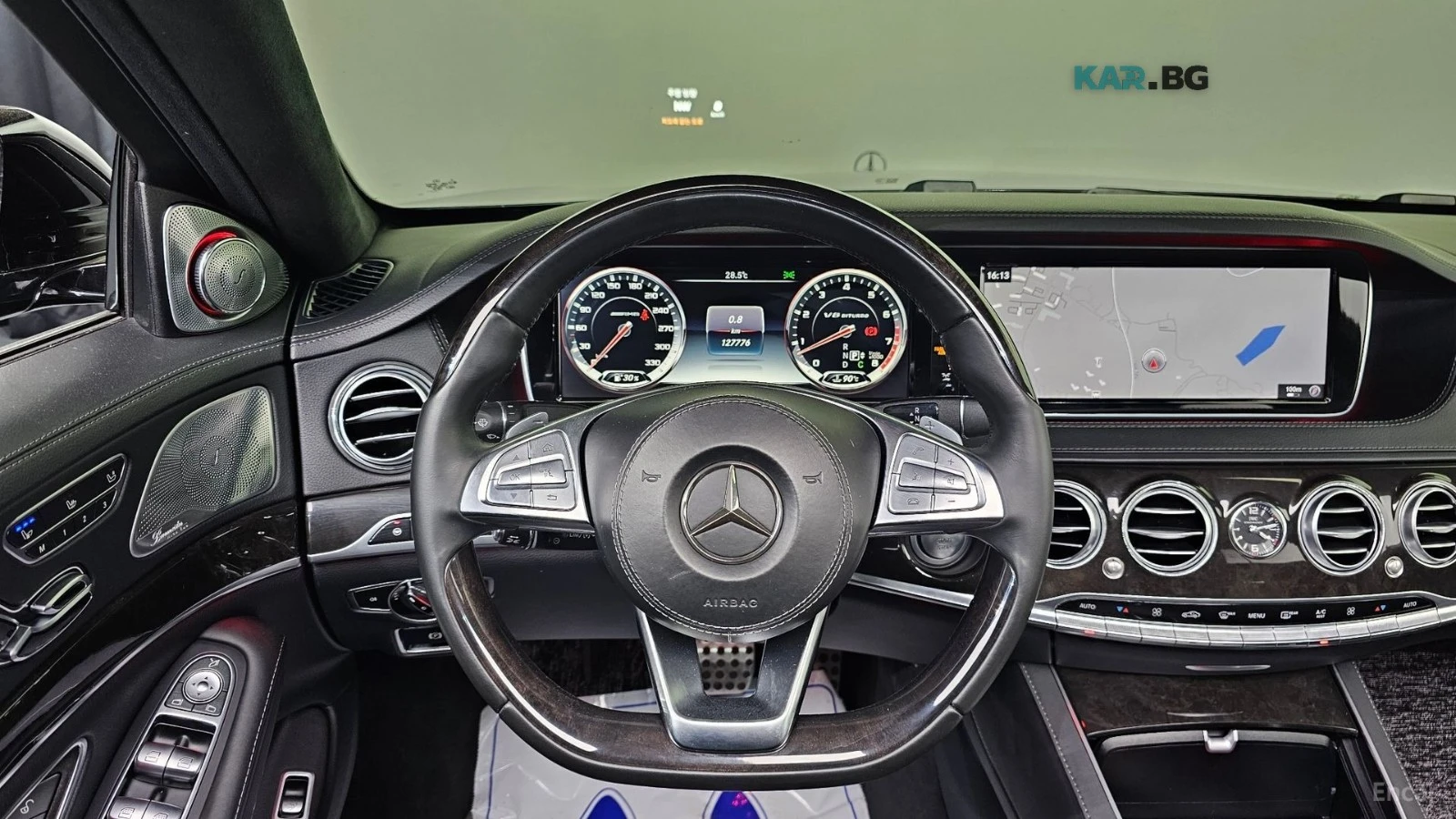 Mercedes-Benz S 63 AMG 4MATIC* HUD* 360* КОЖА* ОБДУХ* НАВИ* ПАНО, снимка 12 - Автомобили и джипове - 55818297