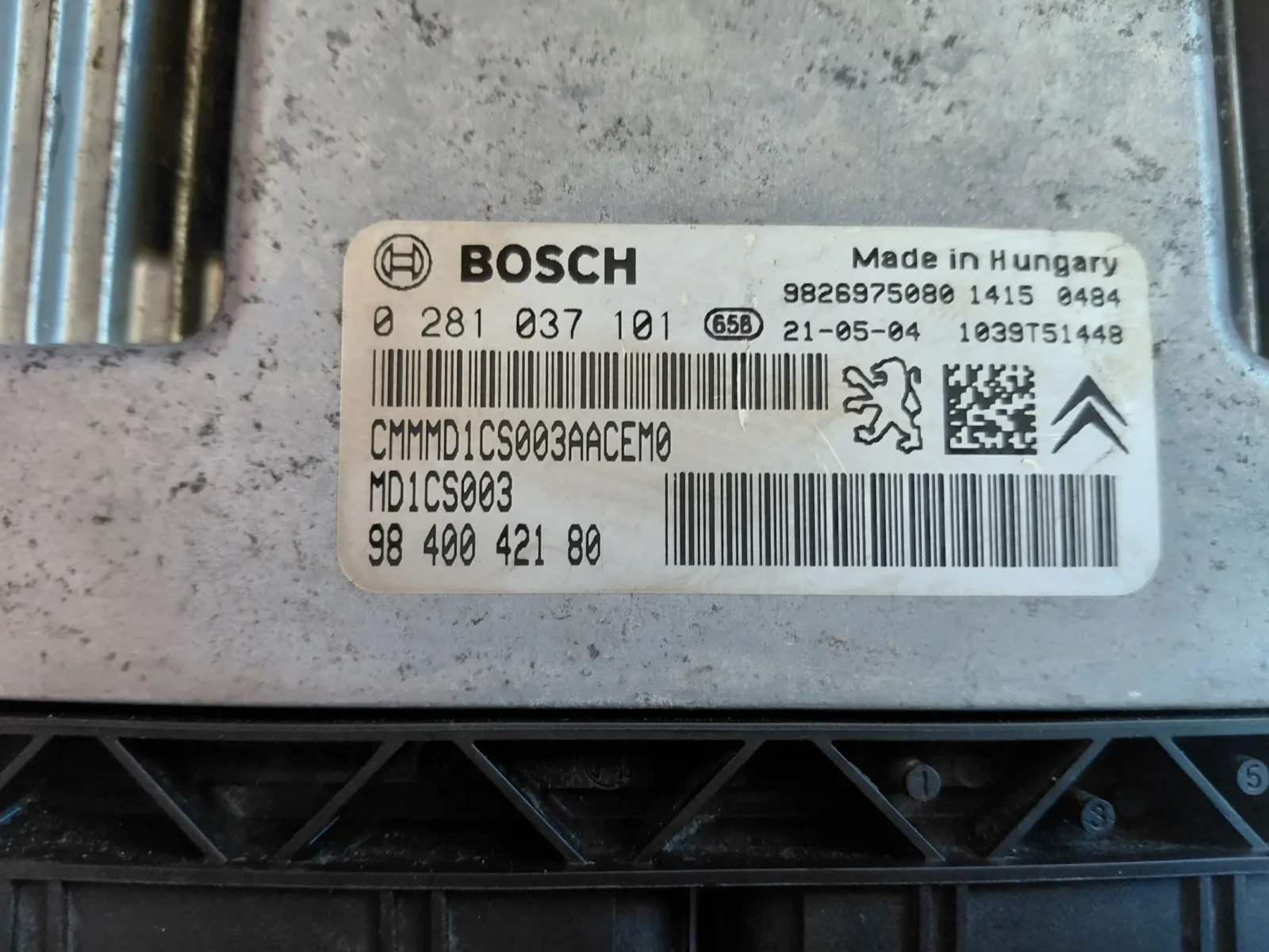 9840042180  MD1CS003 �������� �������� CITROEN C3 1.5HDI 2021� .Bosch 0281037101  | Mobile.bg � ����������� 2