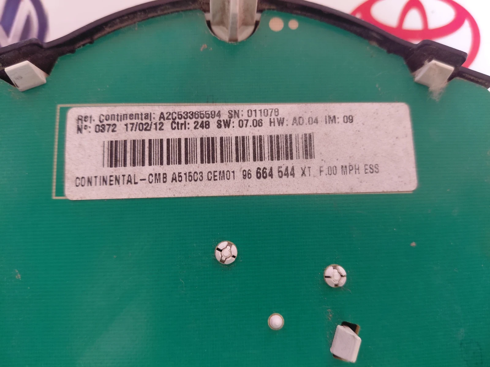 96664544XT Километраж за CITROEN DS3 1.6 VTI  A2C53365594, снимка 3 - Части - 54425015
