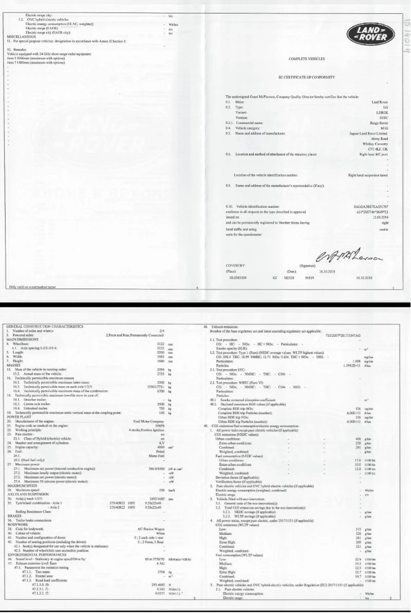 Land Rover Range rover LWB AUTOBIOGRAPHY 5.0 V8 , снимка 17 - Автомобили и джипове - 53265383