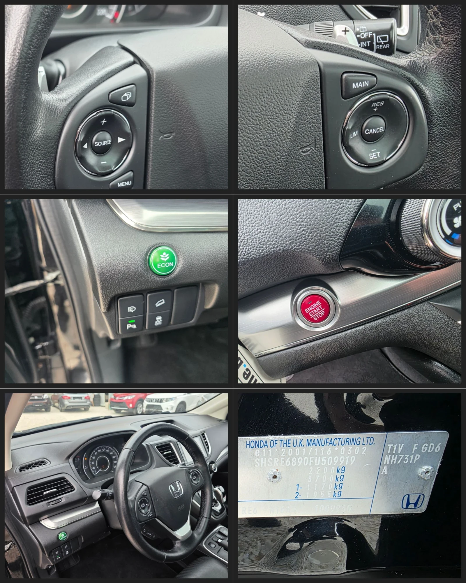 Honda Cr-v Панорама Keyless Go FULL LED Навигация Камера, снимка 12 - Автомобили и джипове - 54019782