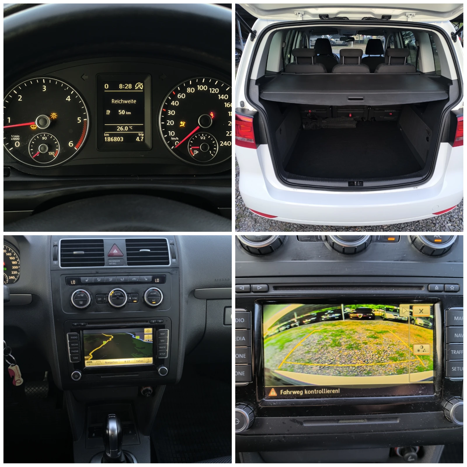 VW Touran FACE-1.6TDI-105кс-АВТОМАТИК-НАВИГАЦИЯ-EURO 5 !!!, снимка 17 - Автомобили и джипове - 55202421