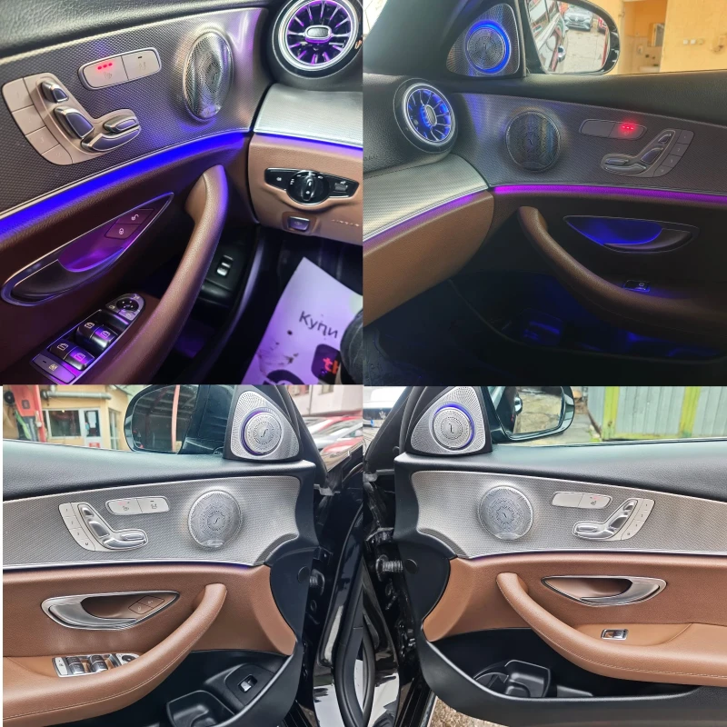 Mercedes-Benz E 220 AMG, ПАНОРАМА, ПАМЕТ, ПОДГРЕВ, АМБИЕНТ, 360-КАМЕРА, снимка 14 - Автомобили и джипове - 53275153