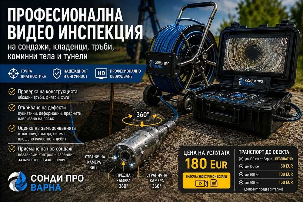 Други специализирани машини Друга Видео инспекция на сондажи, тръби, комминни тела