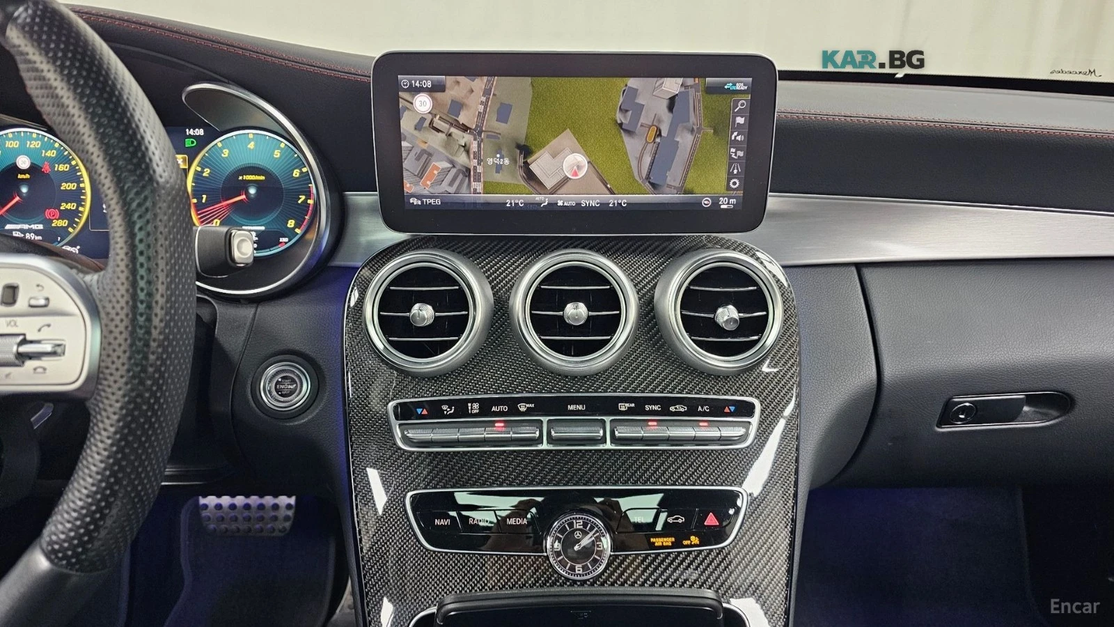 Mercedes-Benz C 43 AMG 4MATIC* HUD* КОЖА* НАВИ* ПАНО, снимка 13 - Автомобили и джипове - 55792698