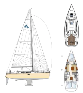 Ветроходна лодка Hanse 370, снимка 7 - Воден транспорт - 47475464