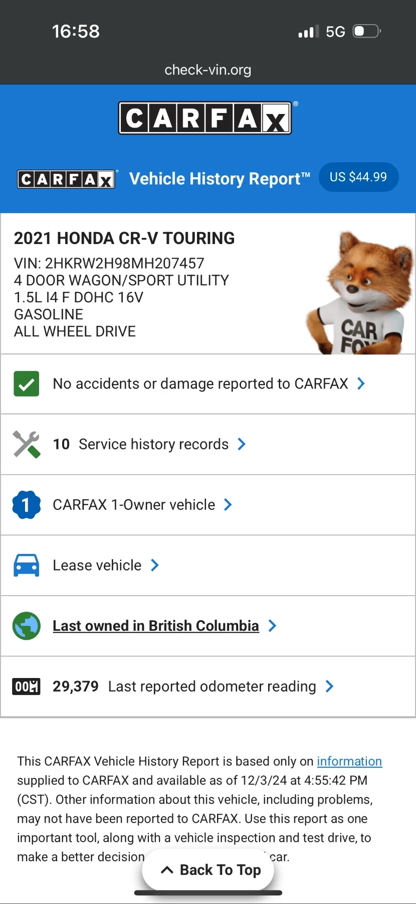 Honda Cr-v Facelift! 1.5T Touring AWD Panorama TOP! Carfax! | Mobile.bg   16