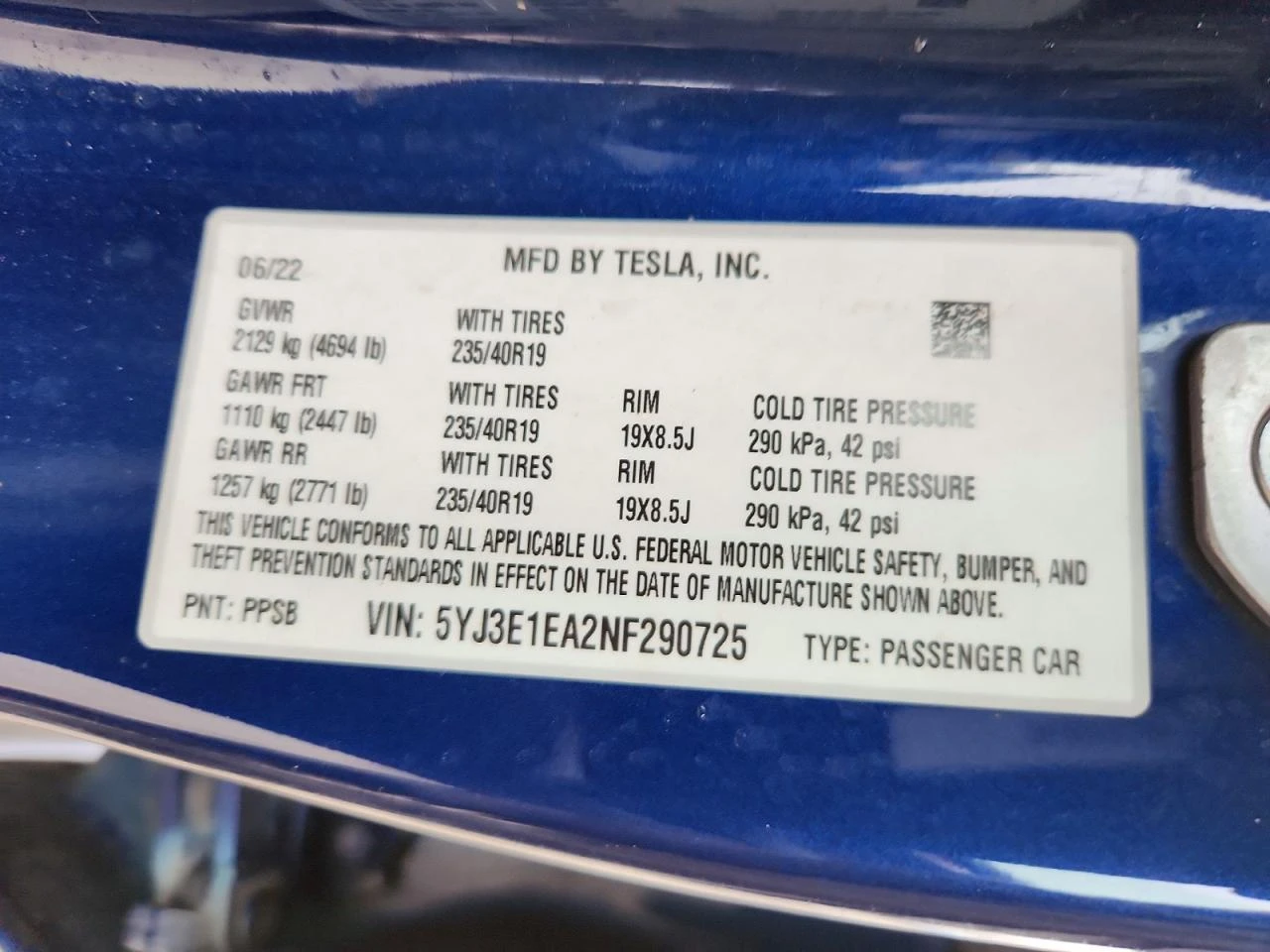 Tesla Model 3 RWD, снимка 13 - Автомобили и джипове - 54158357