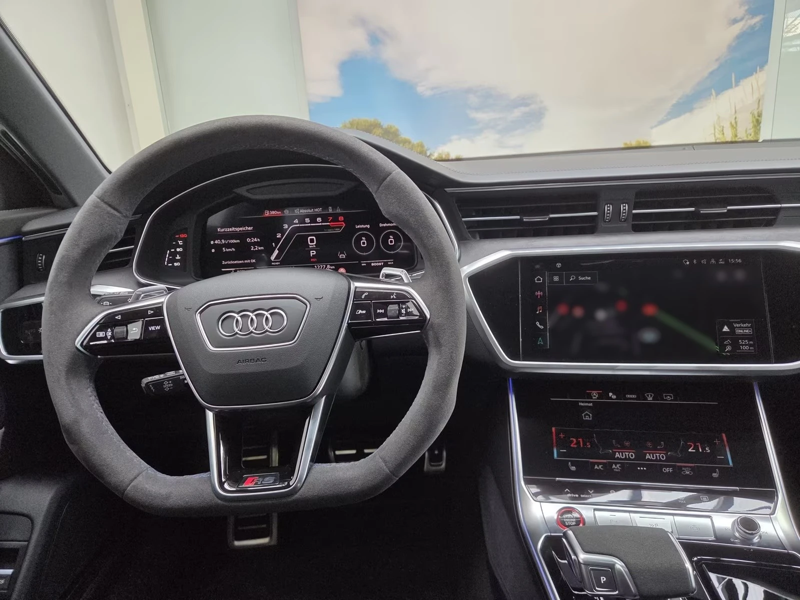 Audi Rs6 PERFORMANCE/ CARBON/ B&O/ HUD/ 360/ PANO/ VIRTUAL , снимка 11 - Автомобили и джипове - 55128348