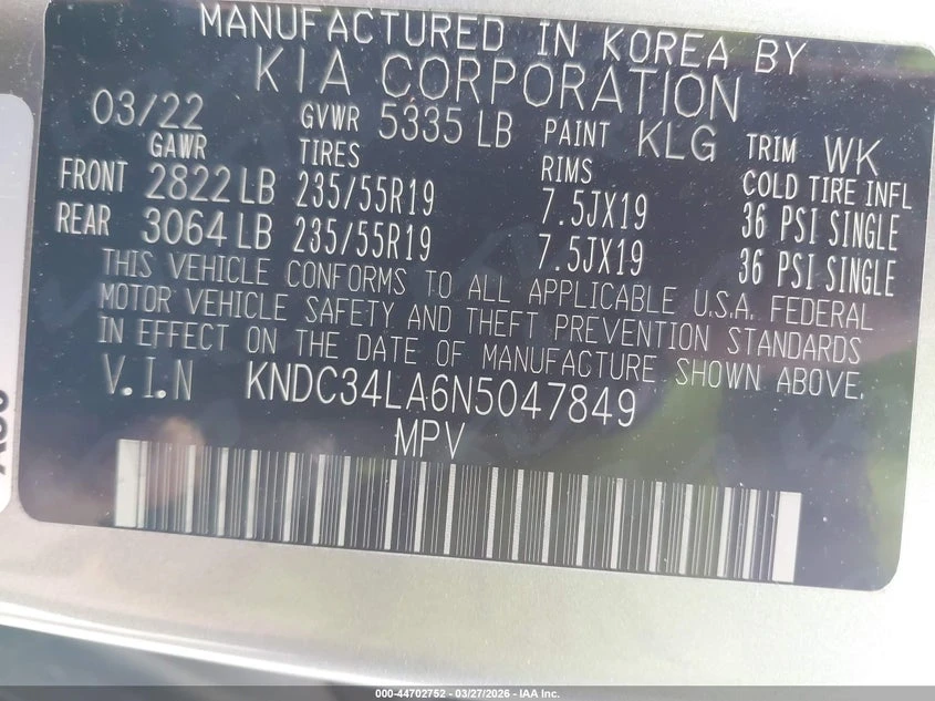 Kia EV6 Wind, снимка 9 - Автомобили и джипове - 55452438