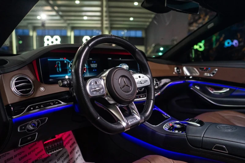 Mercedes-Benz S 63 AMG CARBON CERAMIC DESIGNO BURM ПАНО 3XTV ЛИЗИНГ 100% , снимка 12 - Автомобили и джипове - 53490634
