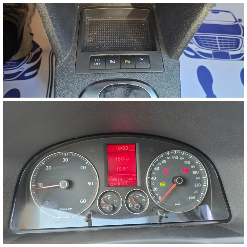 VW Touran 1.9TDI 105к.с DSG 6+ 1места - 9500 лв. - 97179754 | Car24.bg
