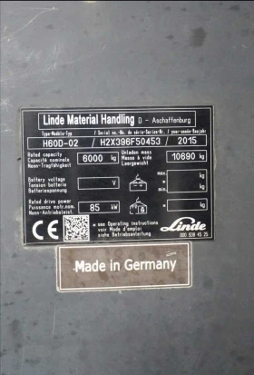 Мотокар Linde H60D , снимка 15