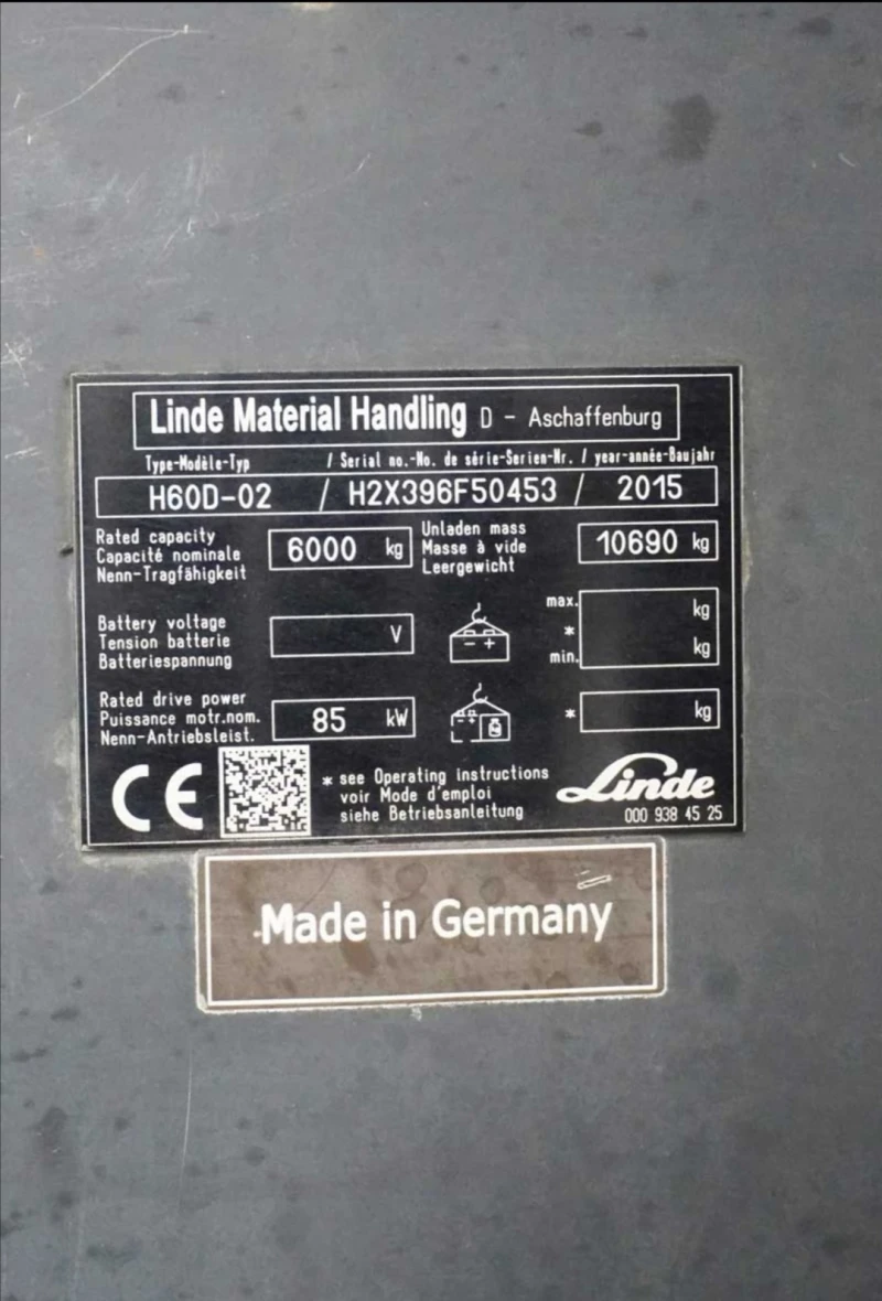 Мотокар Linde H60D , снимка 15 - Индустриална техника - 53091372