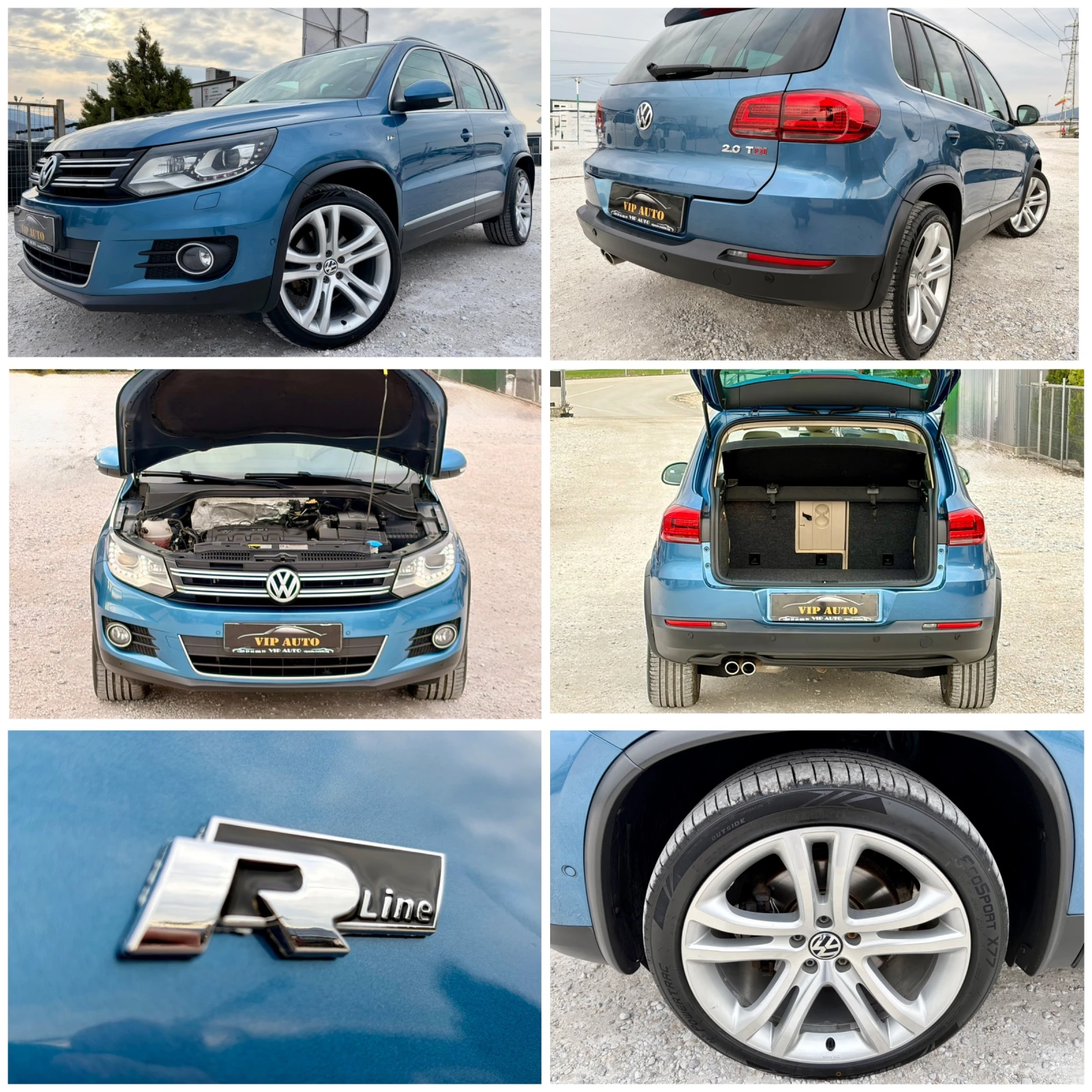 VW Tiguan 2.0TDI R-LINE 4MOTION DSG NAVI PANO FACELIFT EURO6, снимка 16 - Автомобили и джипове - 53934171