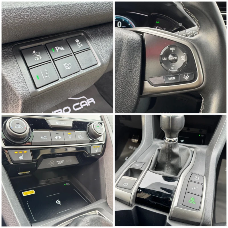 Honda Civic 1.0i-V TECH-FULL LED-KEYLESS-ПАНОРАМА-КОЖА-FULL, снимка 14 - Автомобили и джипове - 48442410